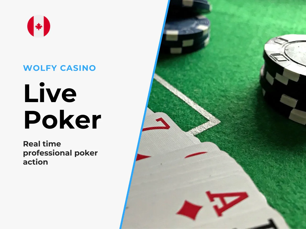 Poker live dealer. A human dealer